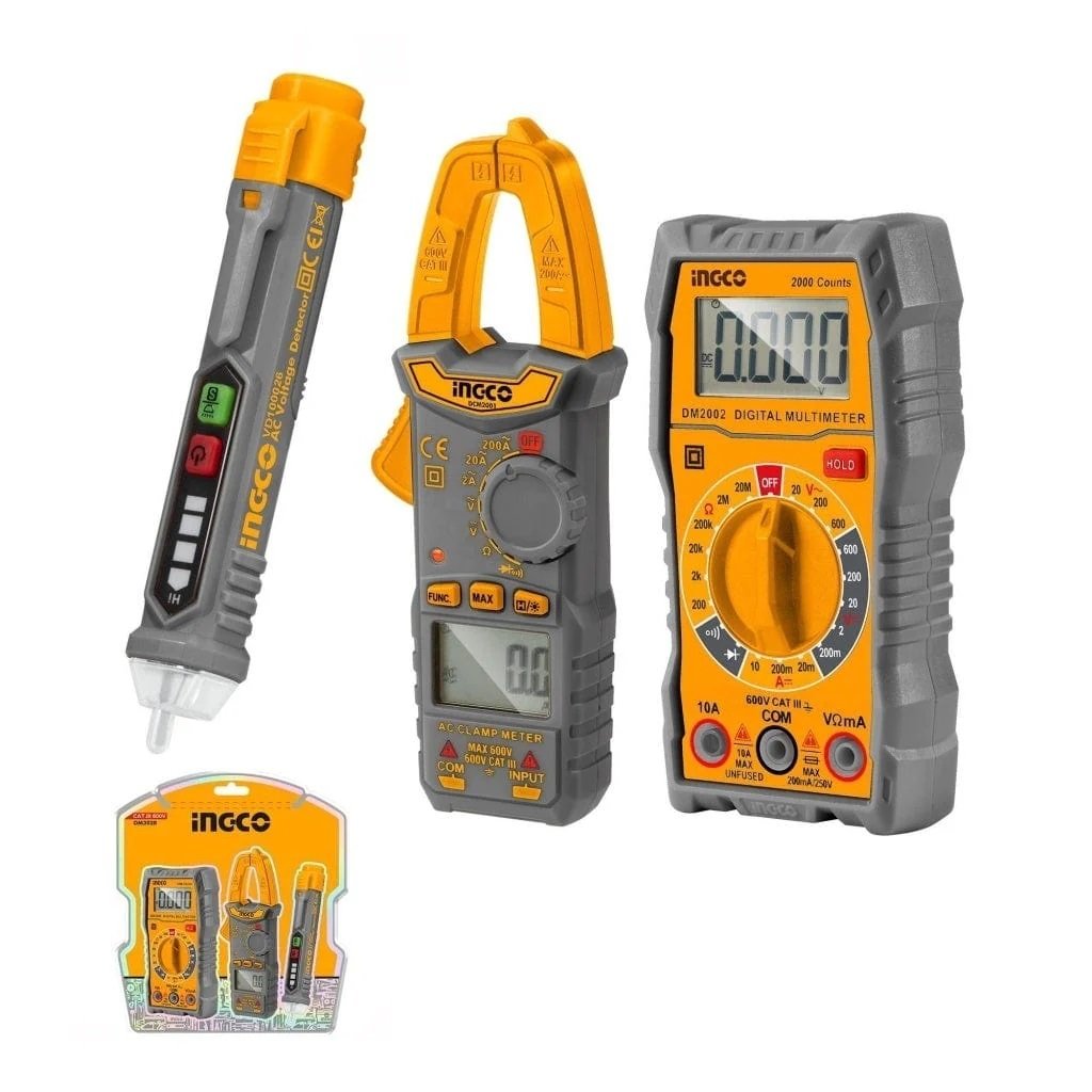 INGCO DM3028 Electrical Test Kit – 3-Piece Set | Ke…