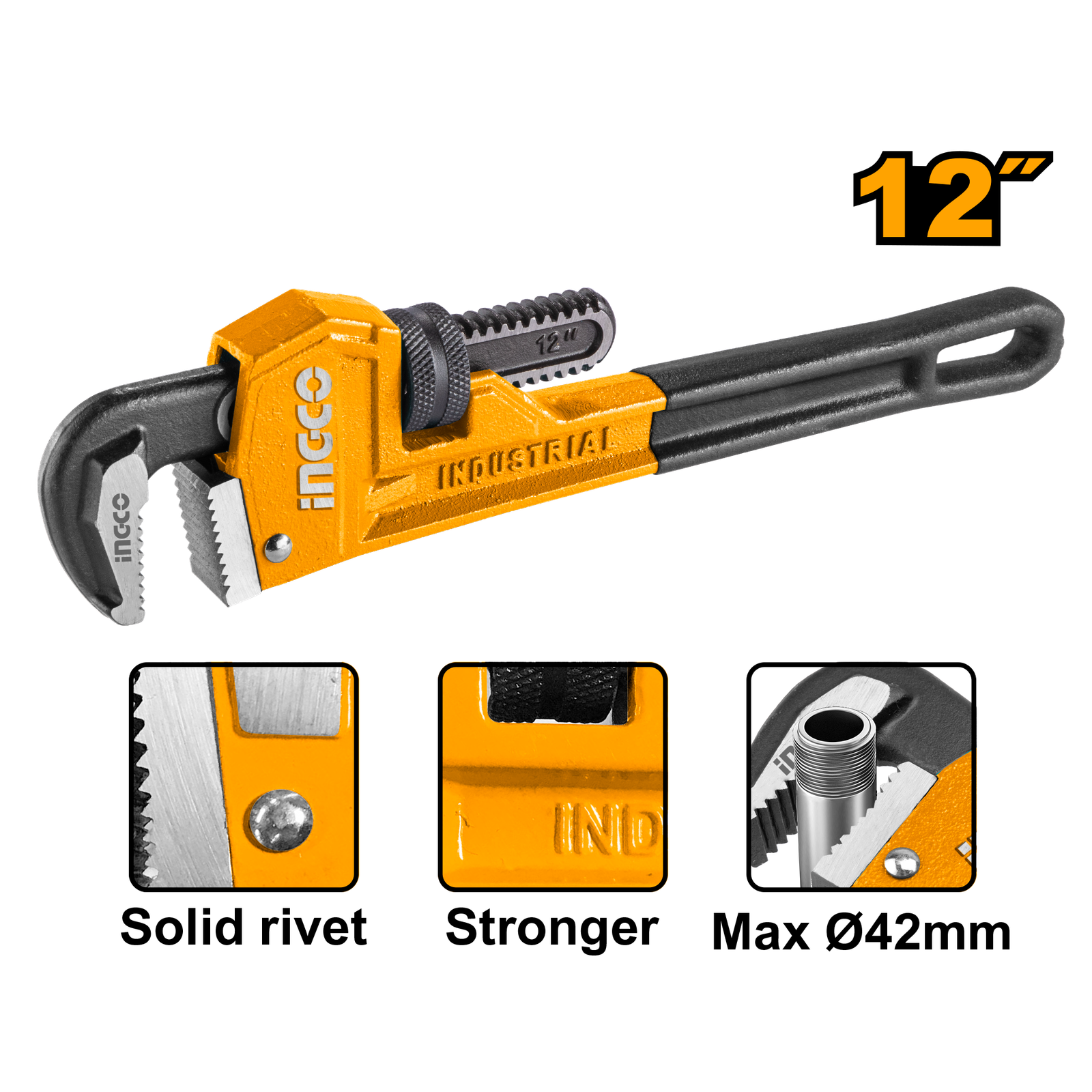 INGCO HPW0812 Pipe wrench 12 inch (300mm)