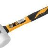 Tolsen White Rubber Mallet 24oz, Rubber Mallet Hammer, - Soft, Nonslip, Mallet for Construction