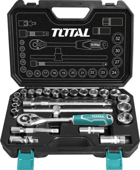 Total THT121251 25 Pcs ½ inches socket set