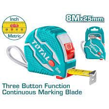 Total TMT126081 Steel measuring tape Length & width 8mx25mm
