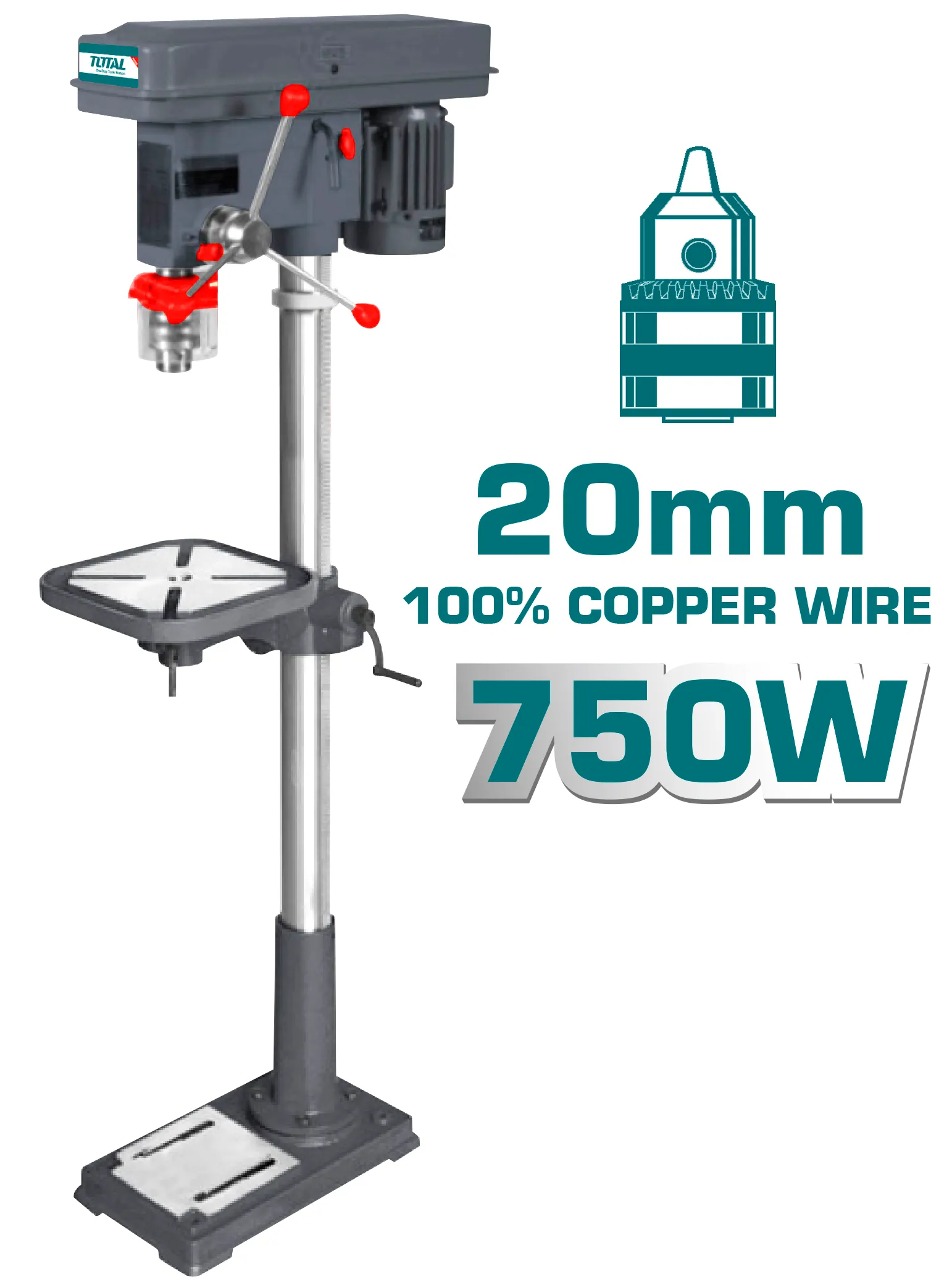 Total TDP207502 Drill press 750W
