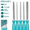 Total THT918516 5 Pcs steel file set 8 inch 200mm, T12 Steel