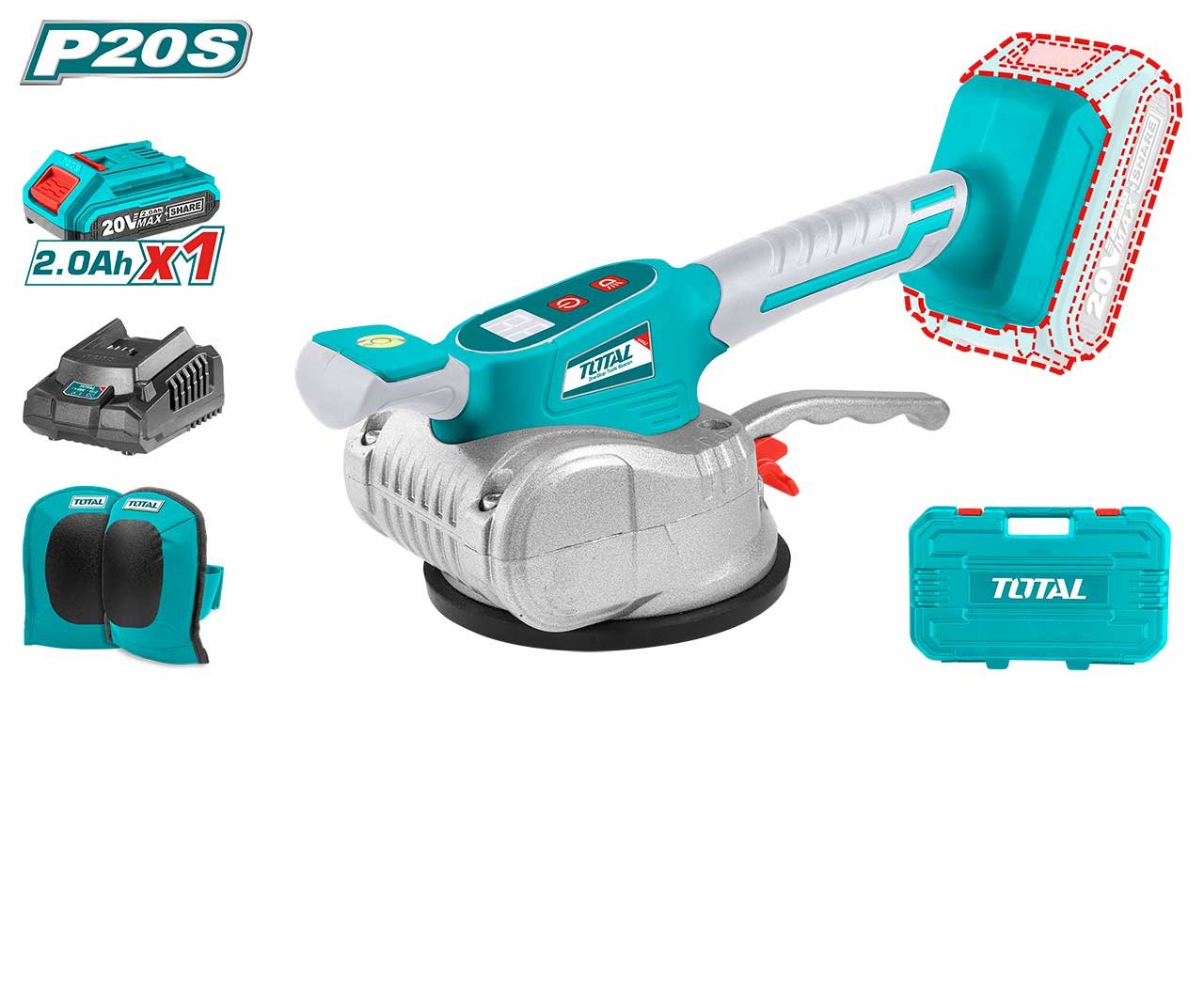 Total TTVLI20101 Li-ion Tile Vibration Machine 20V