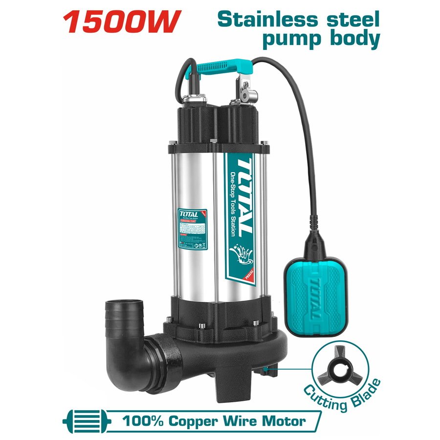 Total TWP7150026 Sewage submersible pump - 1500w 2.0hp