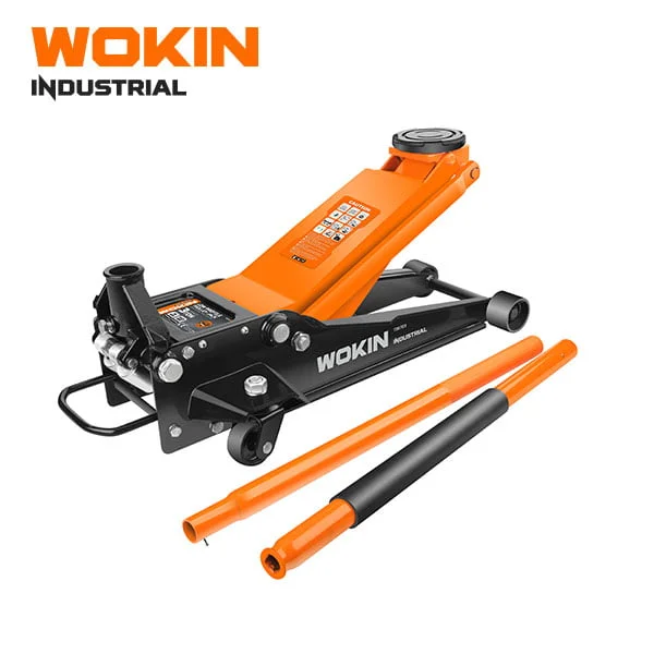 WOKIN low profile trolley Jack - double piston – 3 tones