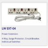 4way Lightwave Extension Socket With surge protection